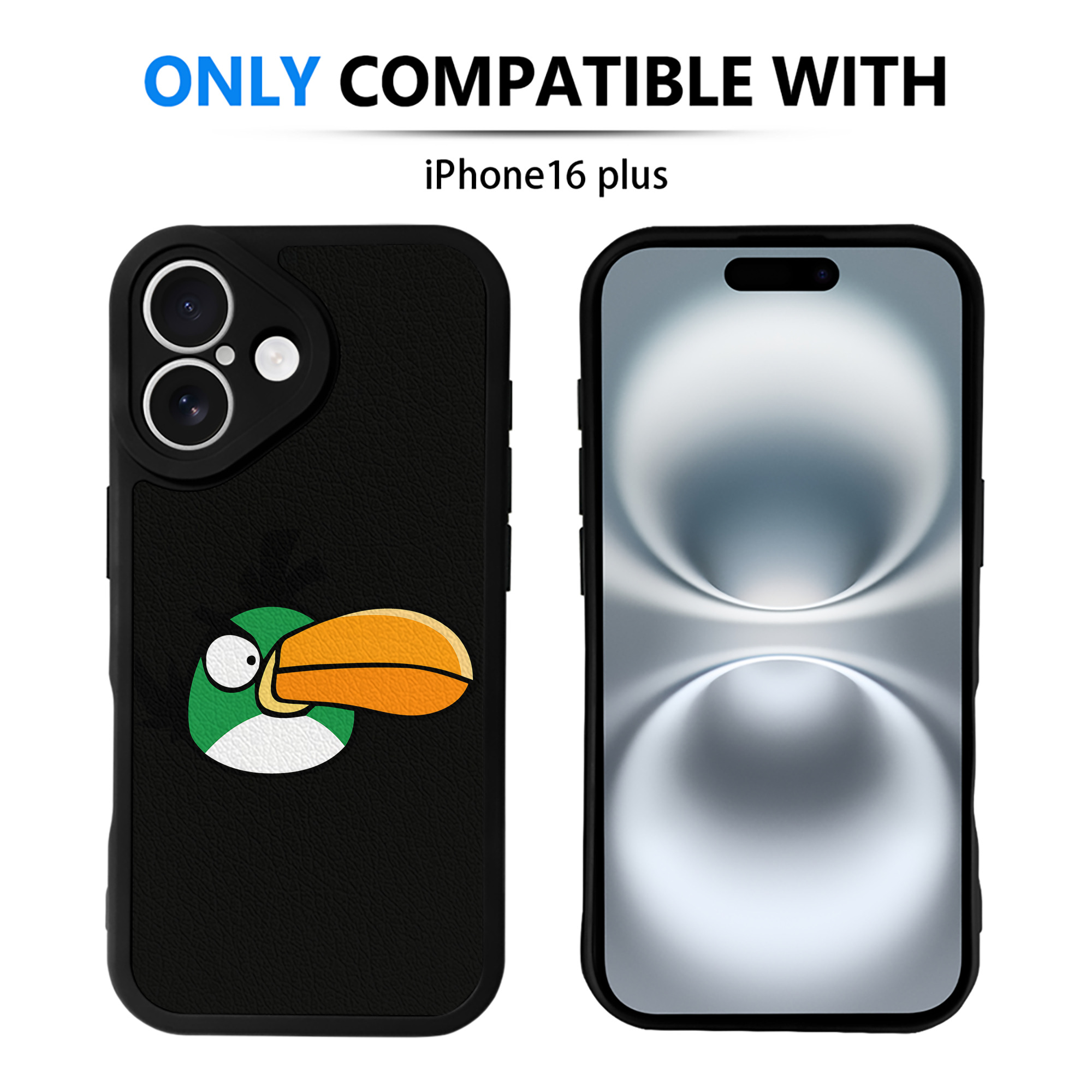 （画像用） Angry Birds アングリーバード 【iPhone 16シリーズ対応】シリコンスマホケース（レザー調） 材質：シリコン